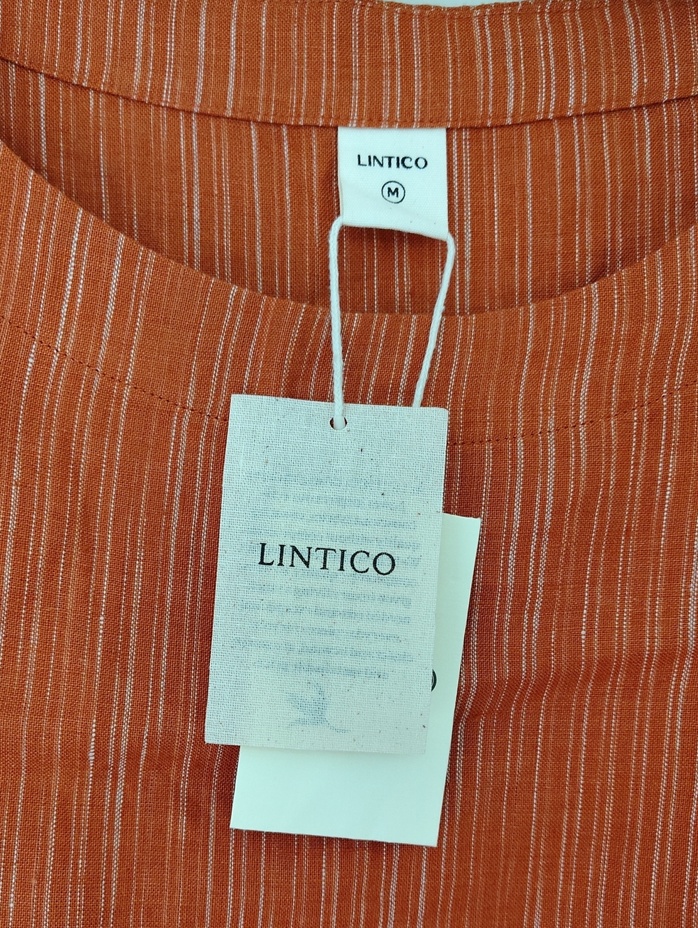 NWT Lintico 100% Linen Round Neck Artistic Stripe Top FLORENCE - Picture 3 of 15